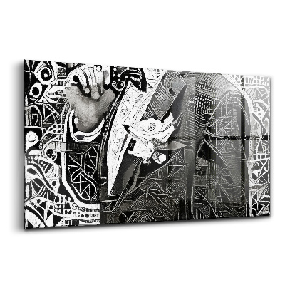 Tablou sticlă Fotografie cu bărbat în costum