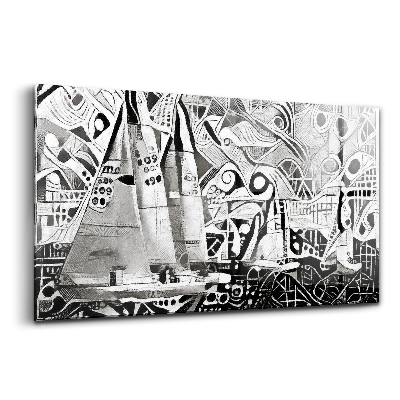 Tablou din sticlă Tetiere pe apă abstractă