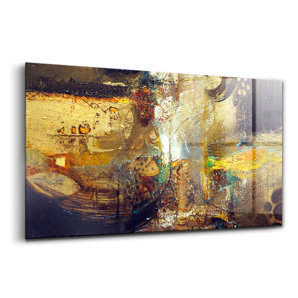 Tablou din sticlă Abstracție colorată pictată