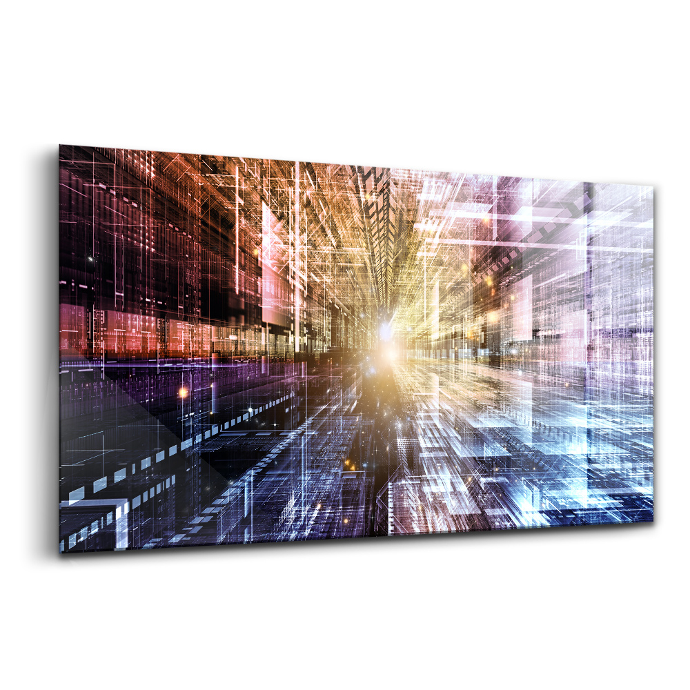 Tablou pe sticlă Model abstract de lumină