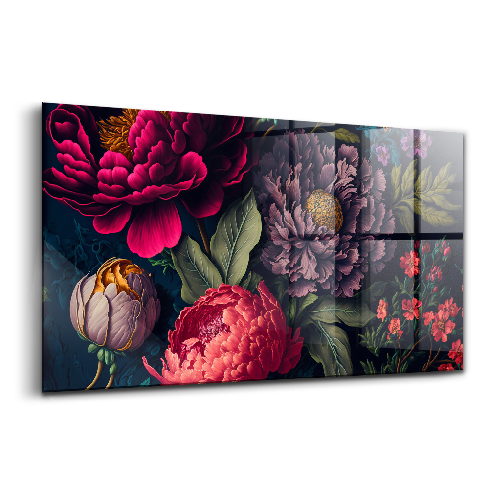 Tablou sticlă Buchet de flori botanice vintage