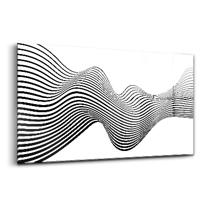 Tablou sticlă Artă optică alb-negru