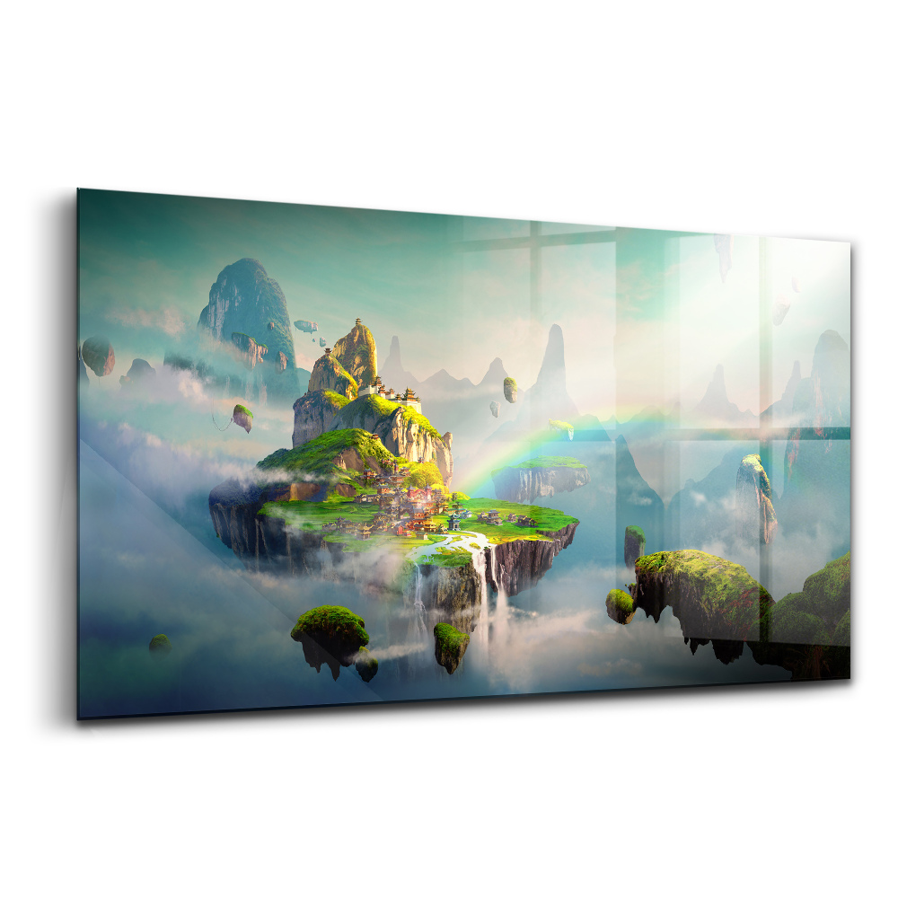 Tablou din sticlă Scene fantastice în stil chinezesc