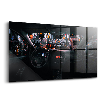 Tablou din sticlă Mașină în Tokyo