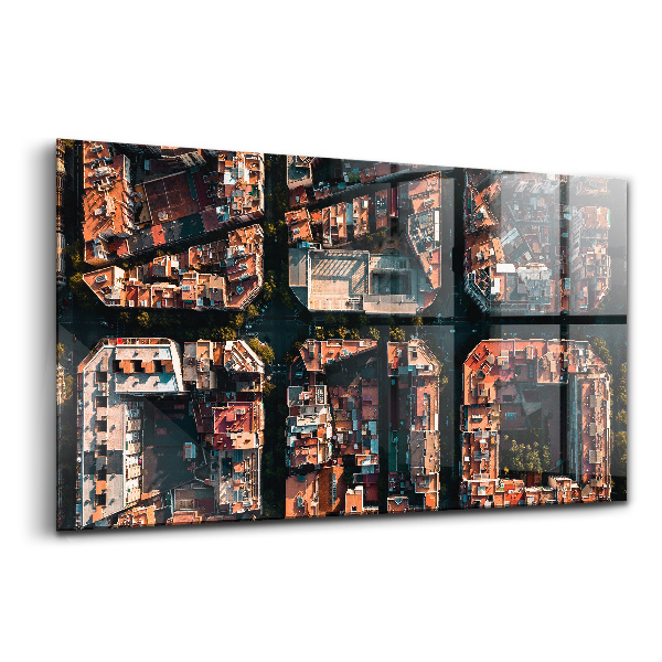 Tablou sticlă Orașul geometric al Barcelonei