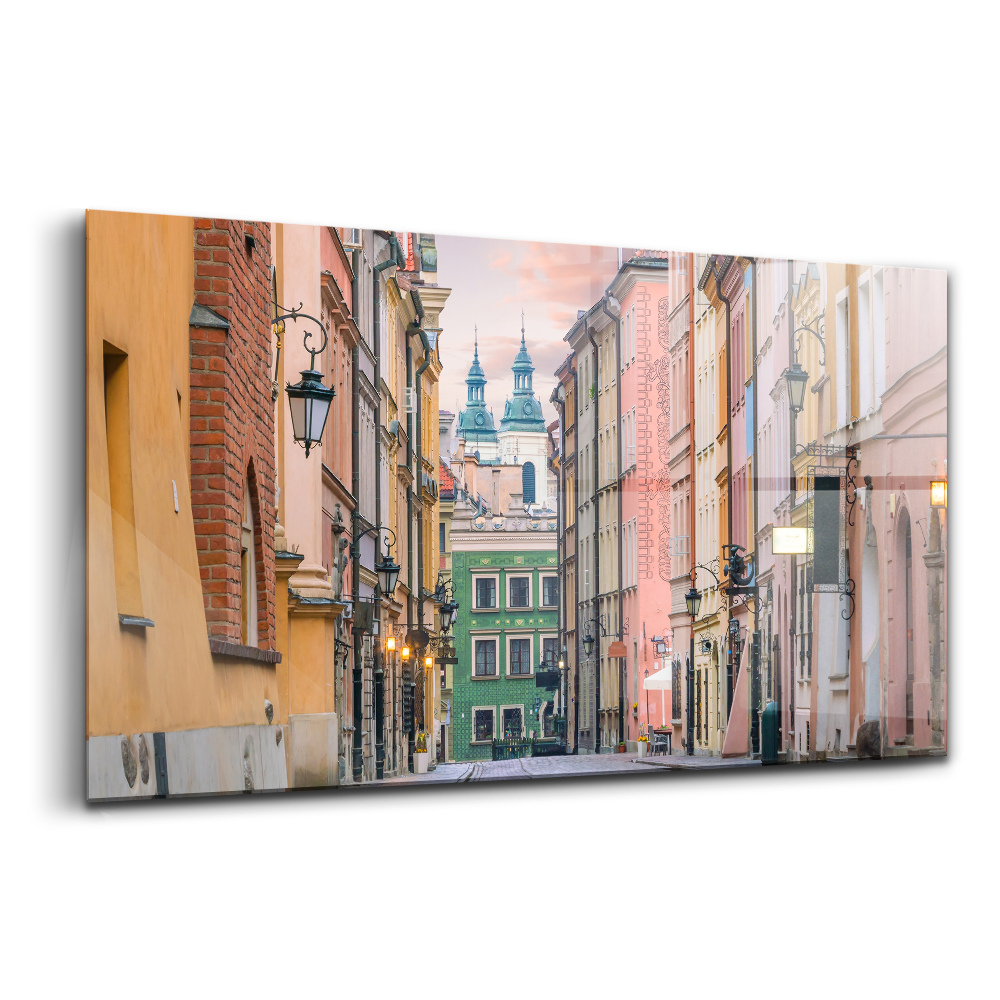 Tablou pe sticlă Orașul Vechi din Varșovia