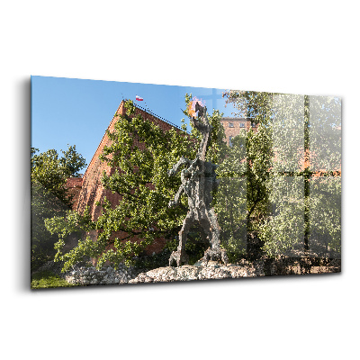 Tablou sticlă Monumentul Dragonului Wawel din Cracovia