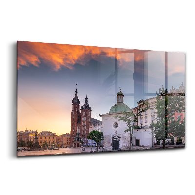 Tablou din sticlă Piața Principală din Cracovia