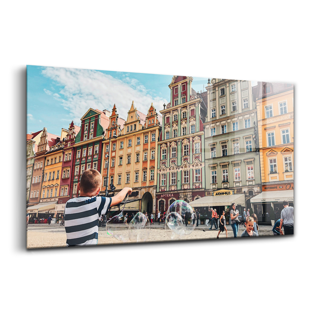 Tablou de sticlă Piața copiilor din Wroclaw