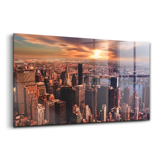 Tablou de sticlă Panorama orașului New York