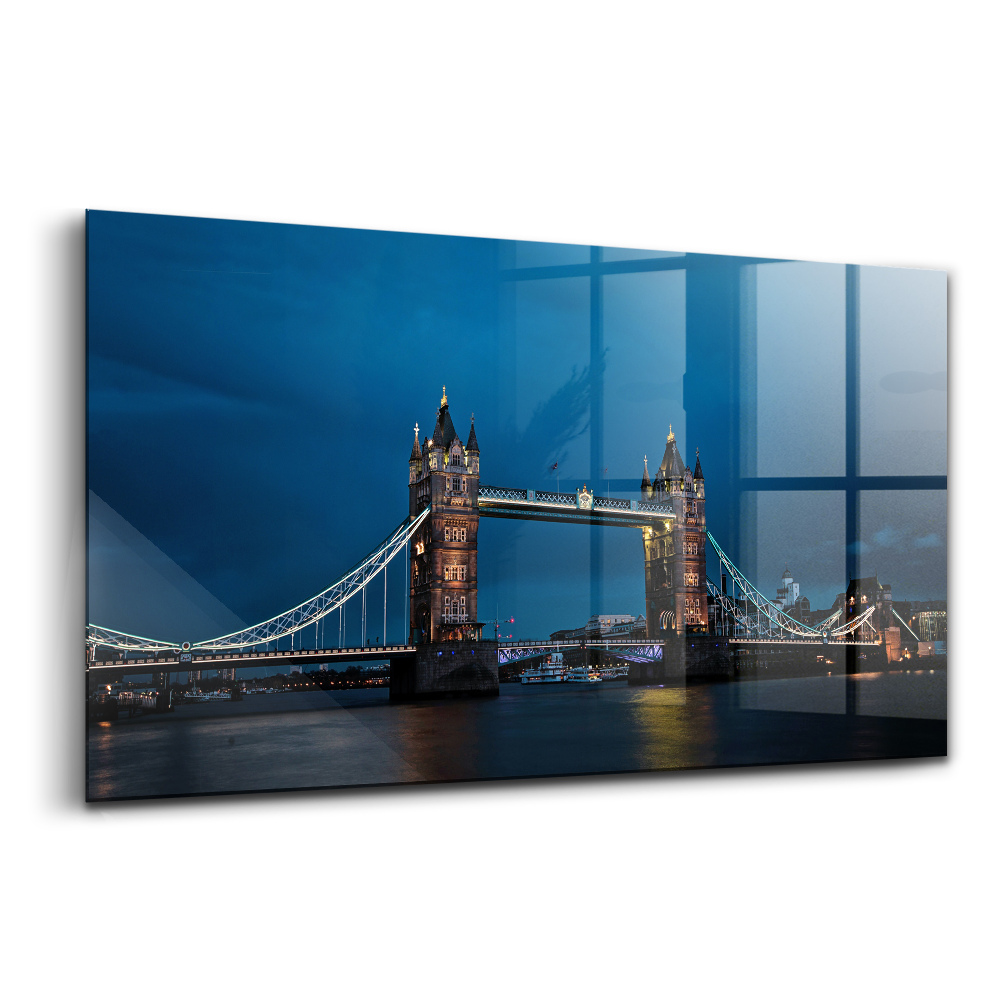 Tablou sticlă Tower Bridge Londra noaptea