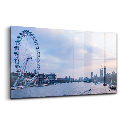 Tablou de sticlă Panorama orașului London Eye