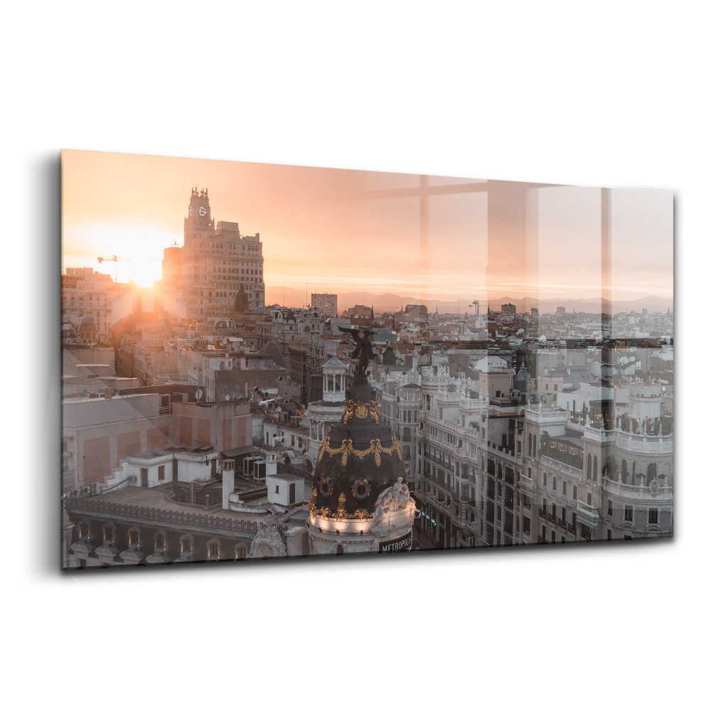 Tablou din sticlă Panorama orașului vechi spre vest