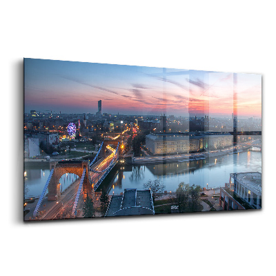 Tablou sticlă Wroclaw din perspectivă de pasăre