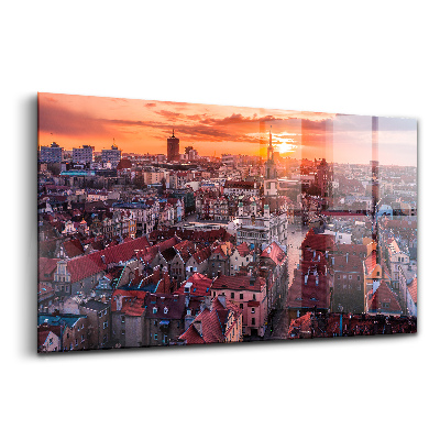 Tablou de sticlă Poznań din perspectivă