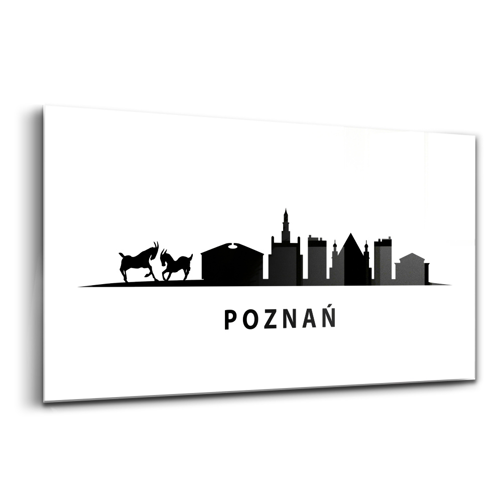 Tablou sticlă Grafică panoramică din Poznań