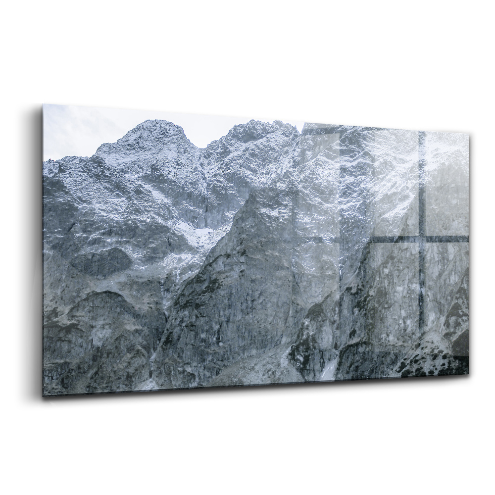 Tablou sticlă Morskie Oko iarna în Munții Tatra