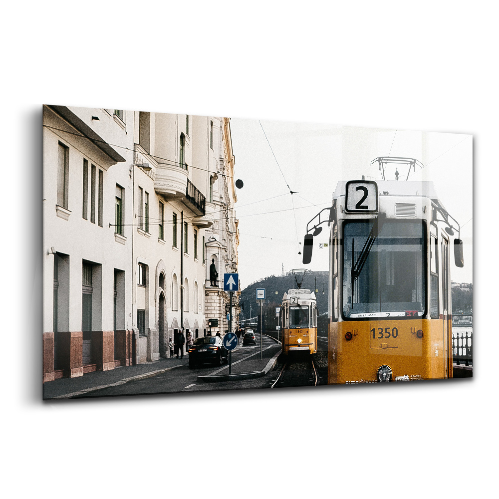 Tablou pe sticlă Tramvaiul din Budapesta