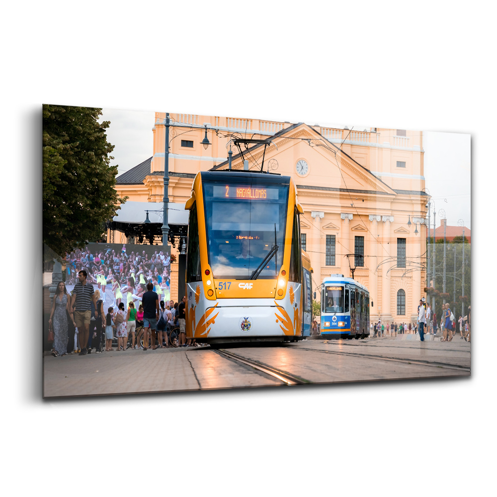 Tablou sticlă Tramvai în Debrețin, Ungaria