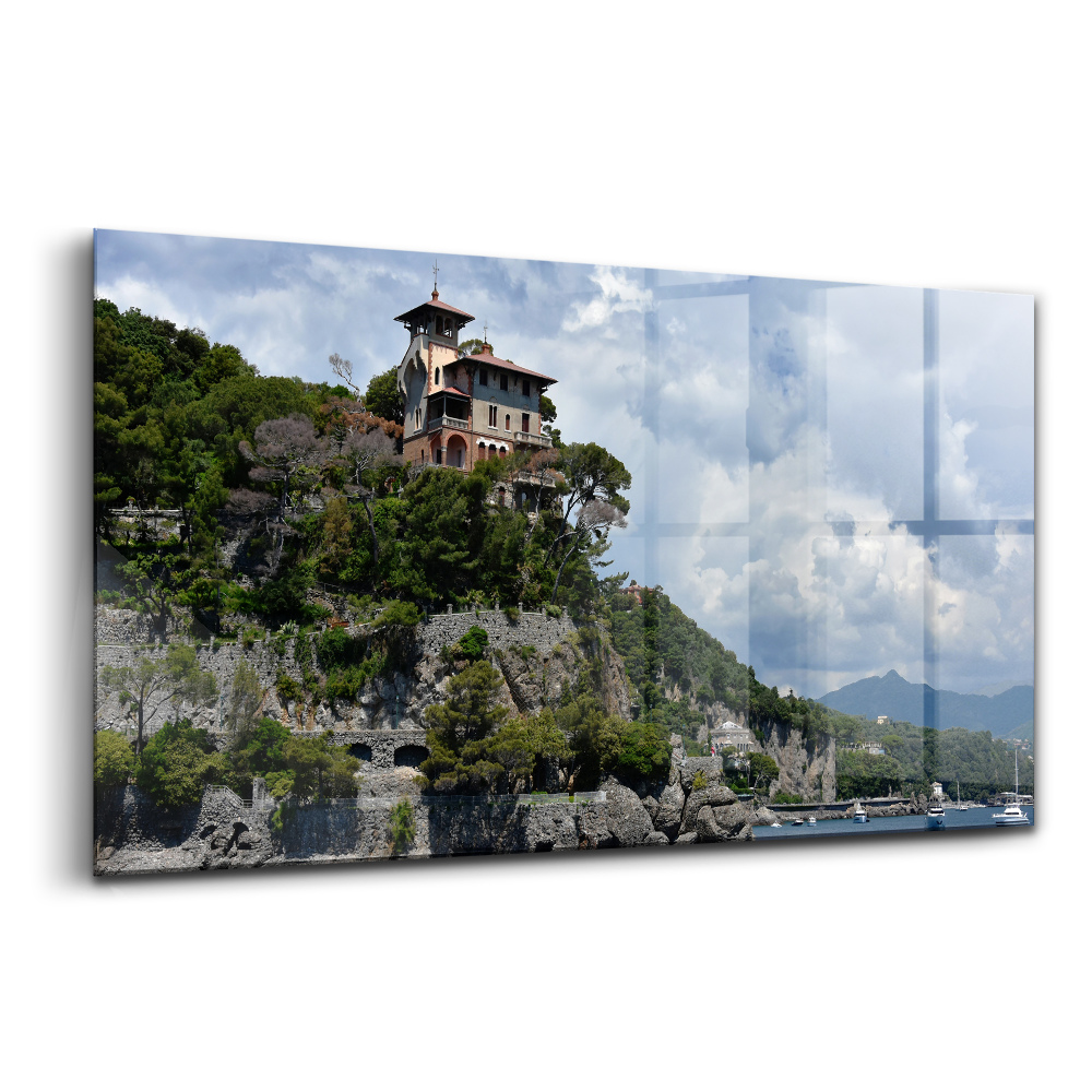 Tablou din sticlă Munții Stâncoși din Portofino