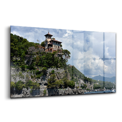 Tablou din sticlă Munții Stâncoși din Portofino