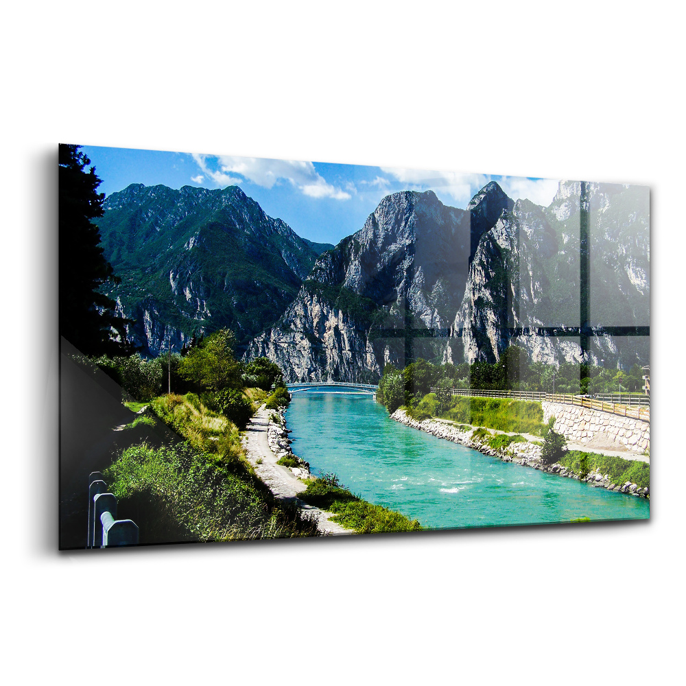 Tablou din sticlă Rezervorul Lacului Garda