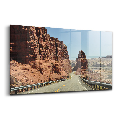 Tablou pe sticlă Ruta 66 în Statele Unite