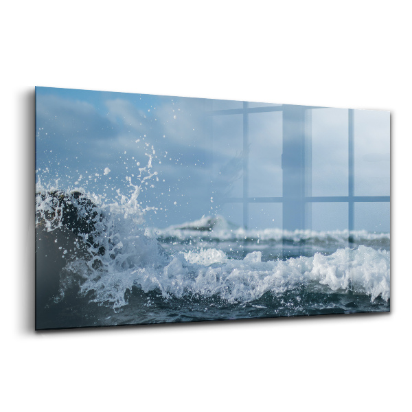 Tablou de sticlă Fotografie de valuri marine