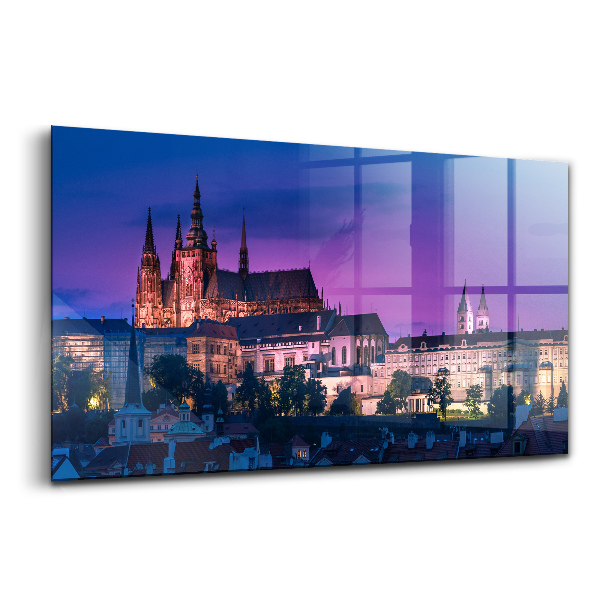 Tablou pe sticlă Castelul din Praga