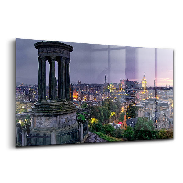 Tablou din sticlă Vedere a orașului Edinburgh de pe Calton Hill
