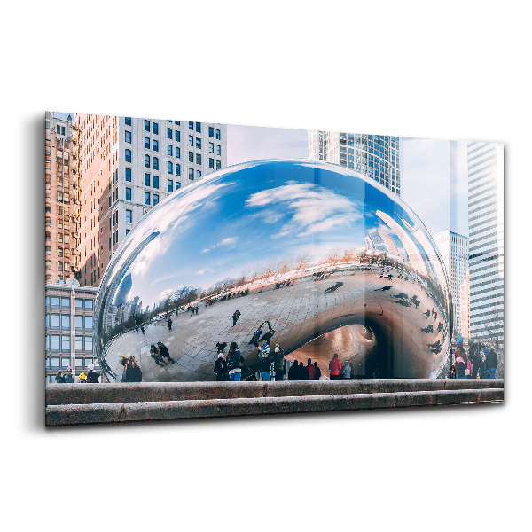 Tablou sticlă Poarta norilor din Chicago