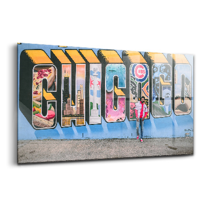 Tablou sticlă Graffiti SUA