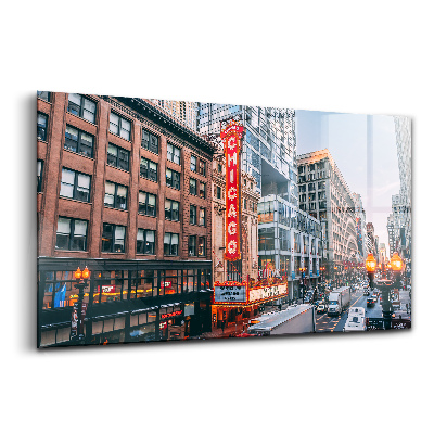 Tablou pe sticlă Fotografie cu clădiri din Chicago