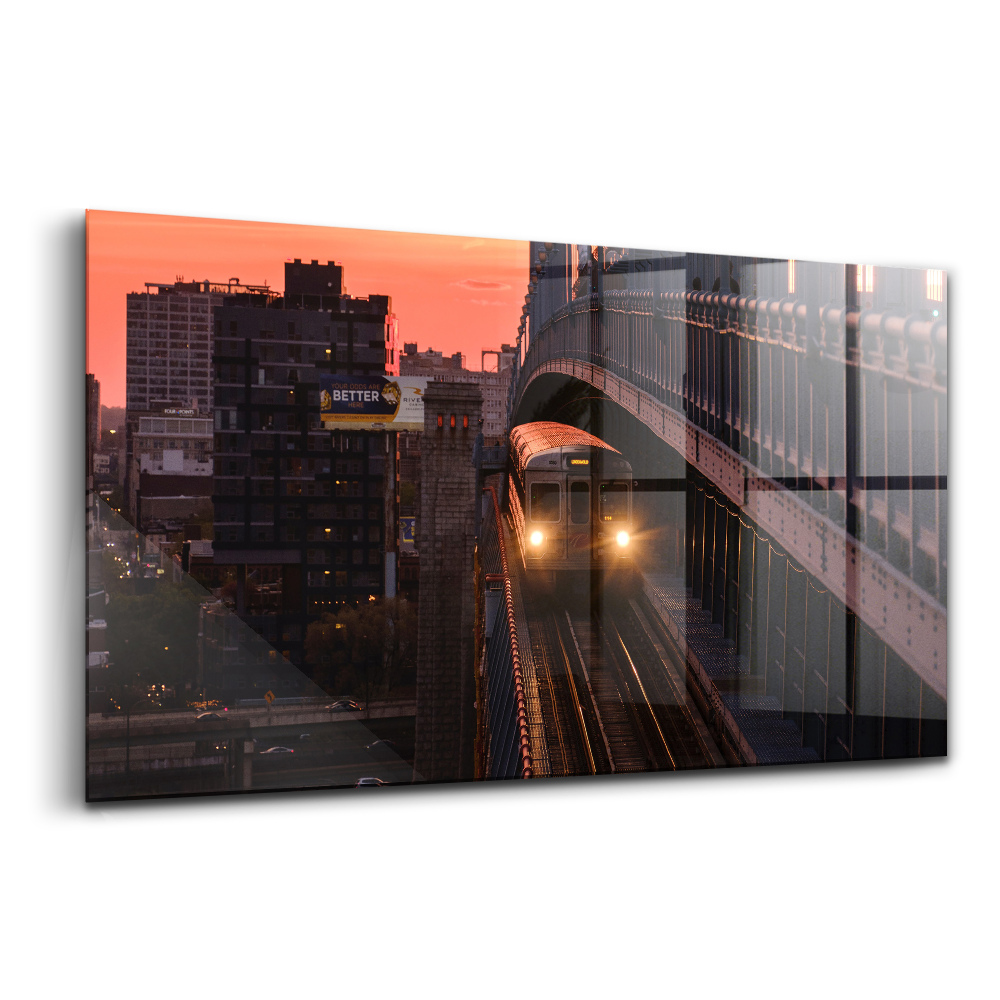 Tablou pe sticlă podul Benjamin Franklin