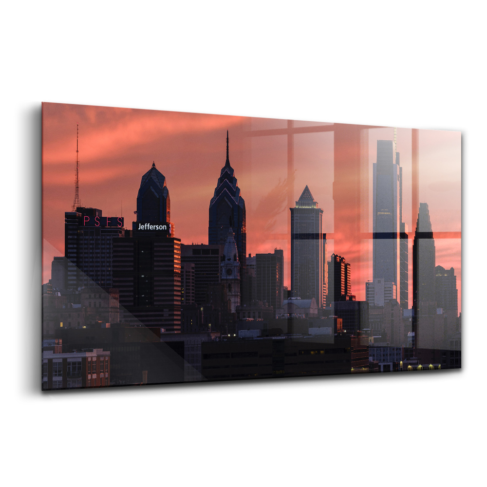 Tablou din sticlă Panorama orașului Philadelphia