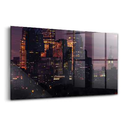 Tablou de sticlă Panorama orașului Philadelphia