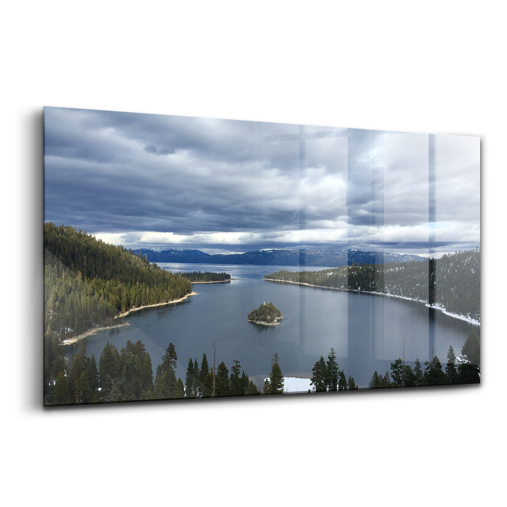 Tablou din sticlă Peisaj lacustru