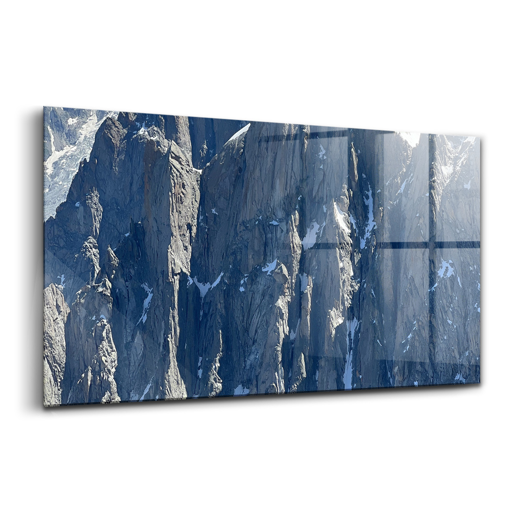 Tablou pe sticlă Munții Alpi iarna