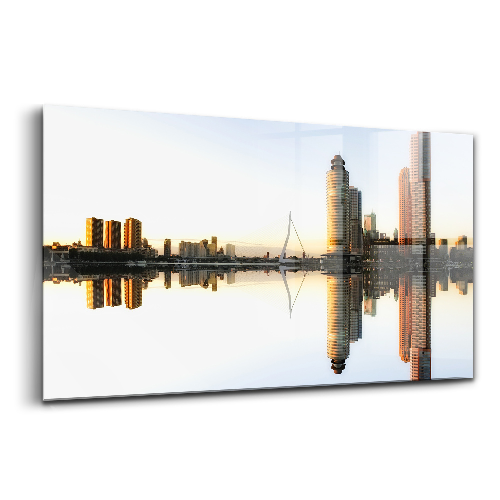 Tablou de sticlă Un oraș pe râu