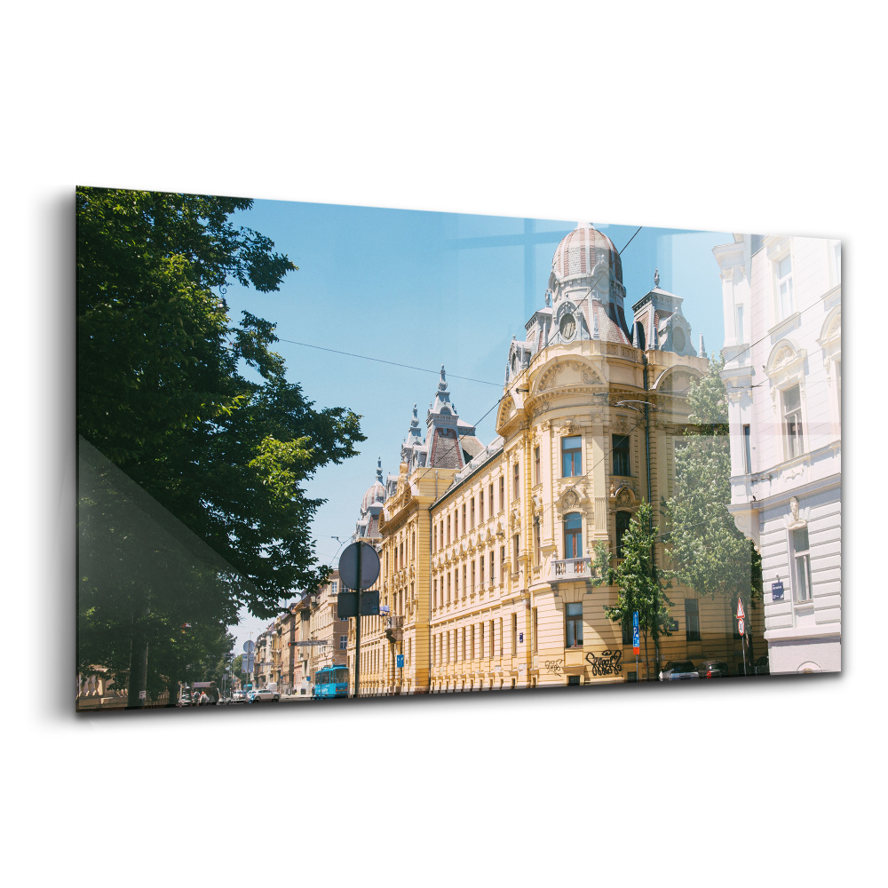 Tablou din sticlă Clădirea guvernamentală din Zagreb