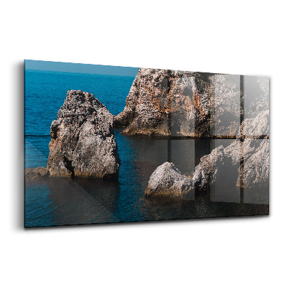 Tablou pe sticlă Stânci în Dubrovnik