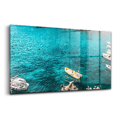 Tablou sticlă Bărci în Croația