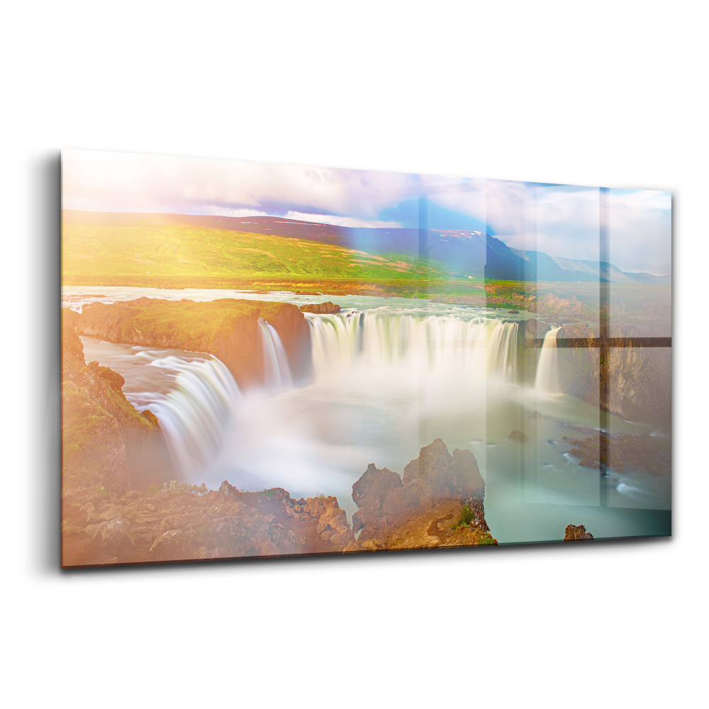 Tablou sticlă Cascada Godafoss din Islanda