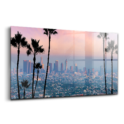 Tablou pe sticlă Apus de soare din Los Angeles