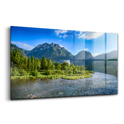 Tablou sticlă O curbă a râului Dunajec în Munții Pieniny