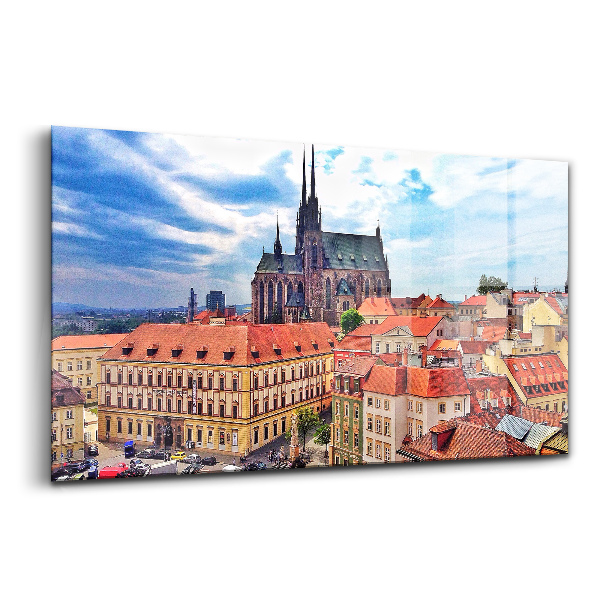 Tablou din sticlă Vedere a orașului Brno