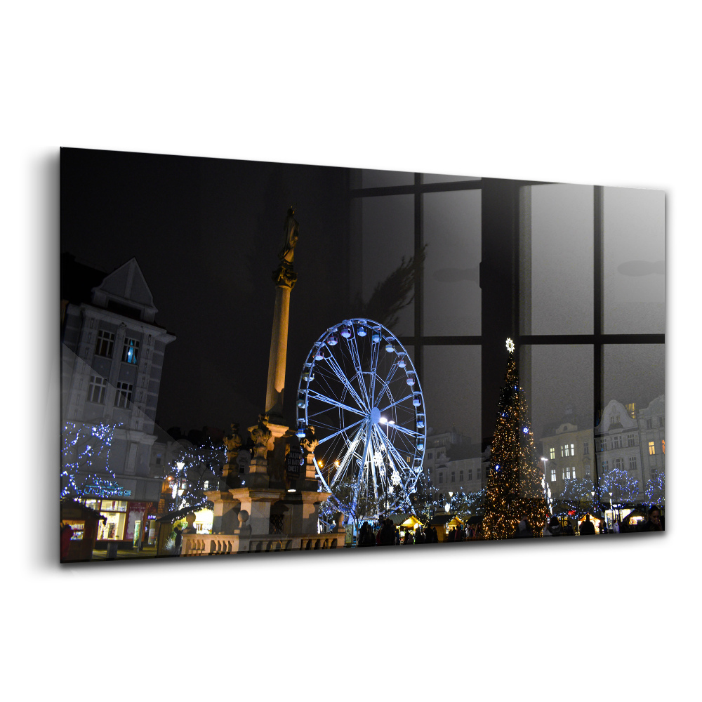 Tablou pe sticlă Târgul de Crăciun din Ostrava