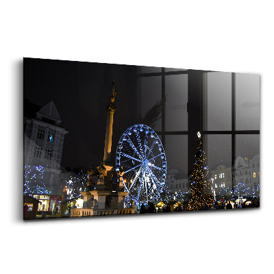 Tablou pe sticlă Târgul de Crăciun din Ostrava