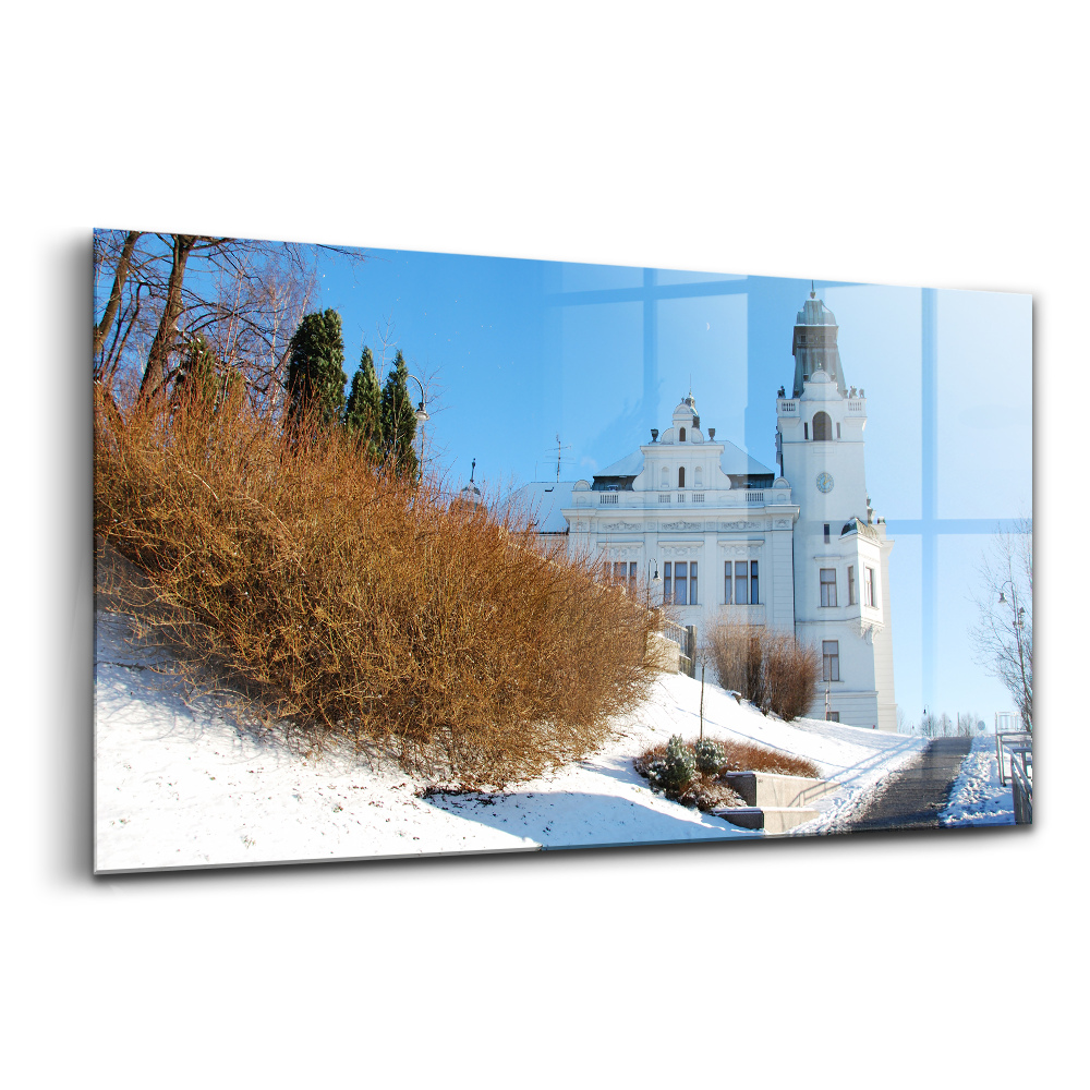 Tablou sticlă Orașul Ostrava iarna