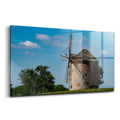 Tablou sticlă Moara de vânt din Moravia